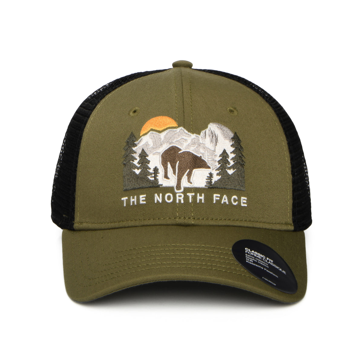 The North Face Embroidered Mudder Recycled Trucker Cap - Moosgrün
