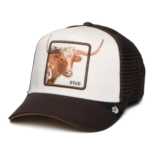 Goorin Over the Line Longhorn Trucker Cap - Weiß-Braun