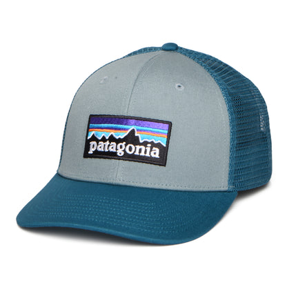 Patagonia P-6 Logo Trucker Cap aus organischer Baumwolle - Salbeigrün-Petrol