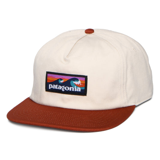 Patagonia Boardshort Label Funfarer Baseball Cap aus organischer Baumwolle - Steingrau-Rostrot