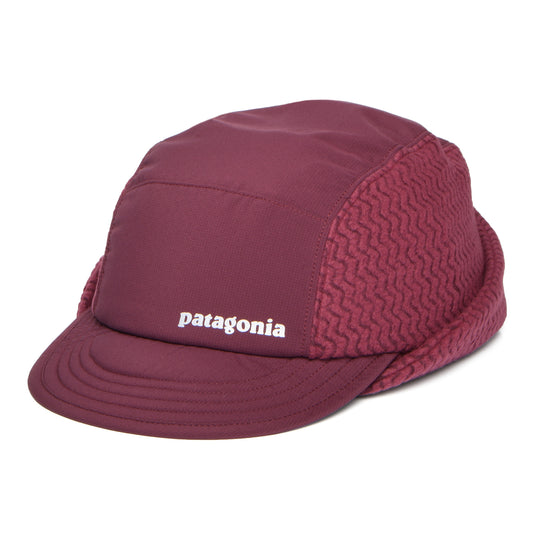 Patagonia Winter Duckbill Baseball Cap mit Ohrenklappen - Beerenfarben