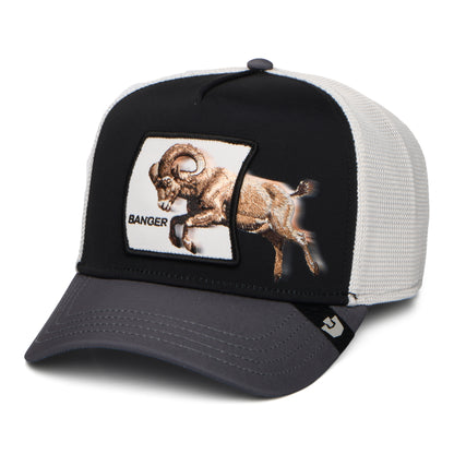 Goorin Migration Banger Trucker Cap - Schwarz-Grau-Weiß