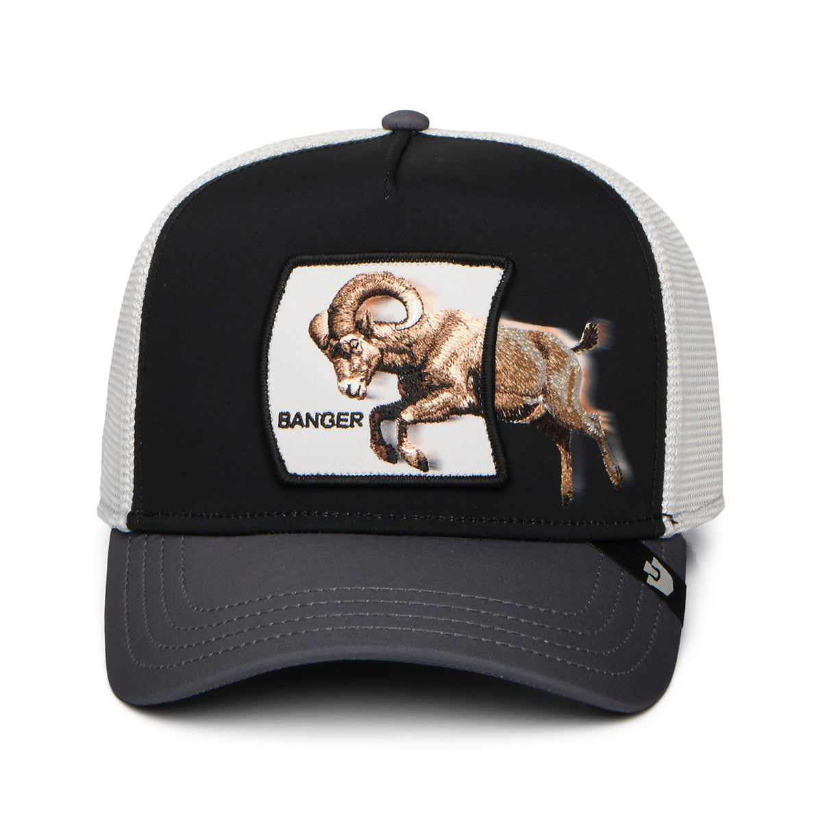 Goorin Migration Banger Trucker Cap - Schwarz-Grau-Weiß