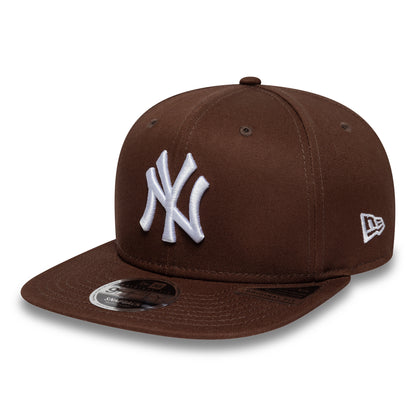 New Era 9FIFTY New York Yankees Snapback Cap - MLB League Essential Original Fit - Schokolade-Weiß