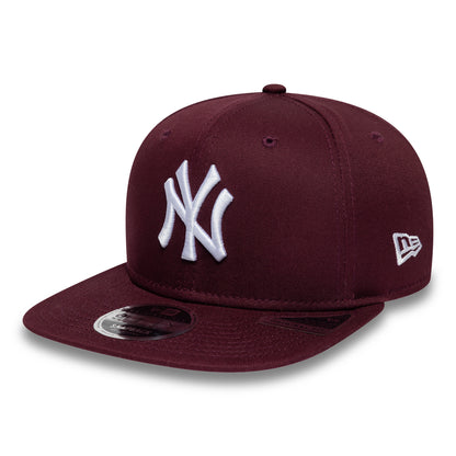 New Era 9FIFTY New York Yankees Snapback Cap - MLB League Essential Original Fit - Kastanienbraun-Weiß