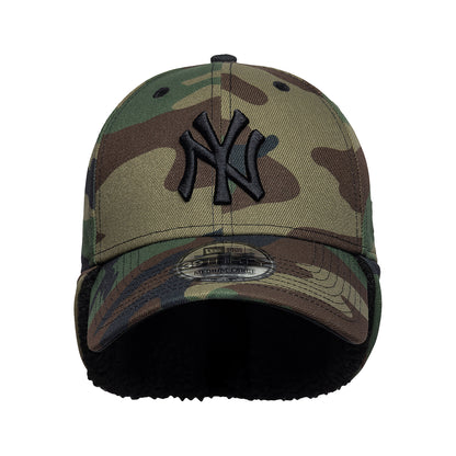 New Era 39THIRTY New York Yankees Baseball Cap - MLB Down Flap - Tarnfarben-Schwarz