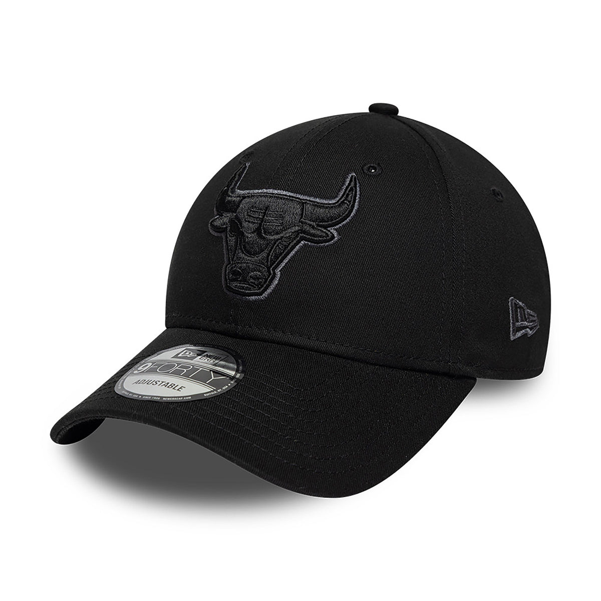 New Era 9FORTY Chicago Bulls Baseball Cap - NBA Team Outline - Schwarz-Dunkelgrau