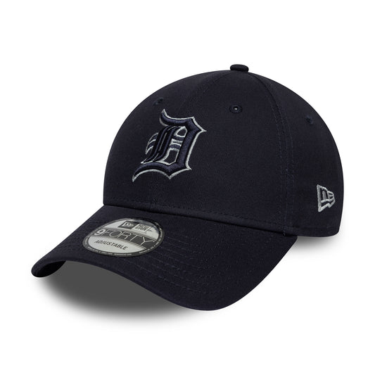 New Era 9FORTY Detroit Tigers Baseball Cap - MLB Team Outline - Marineblau-Hellgrau