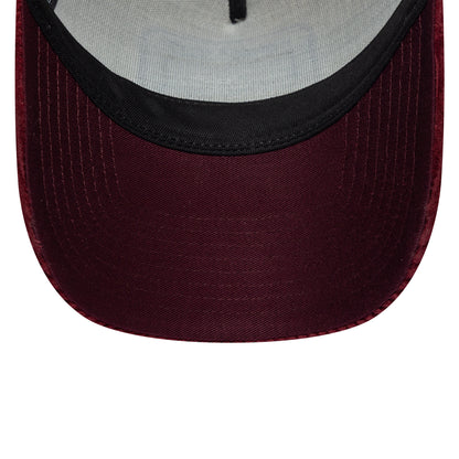 New Era 9FORTY A-Frame Trucker Cap - Cord Visor - Steingrau-Kastanienbraun