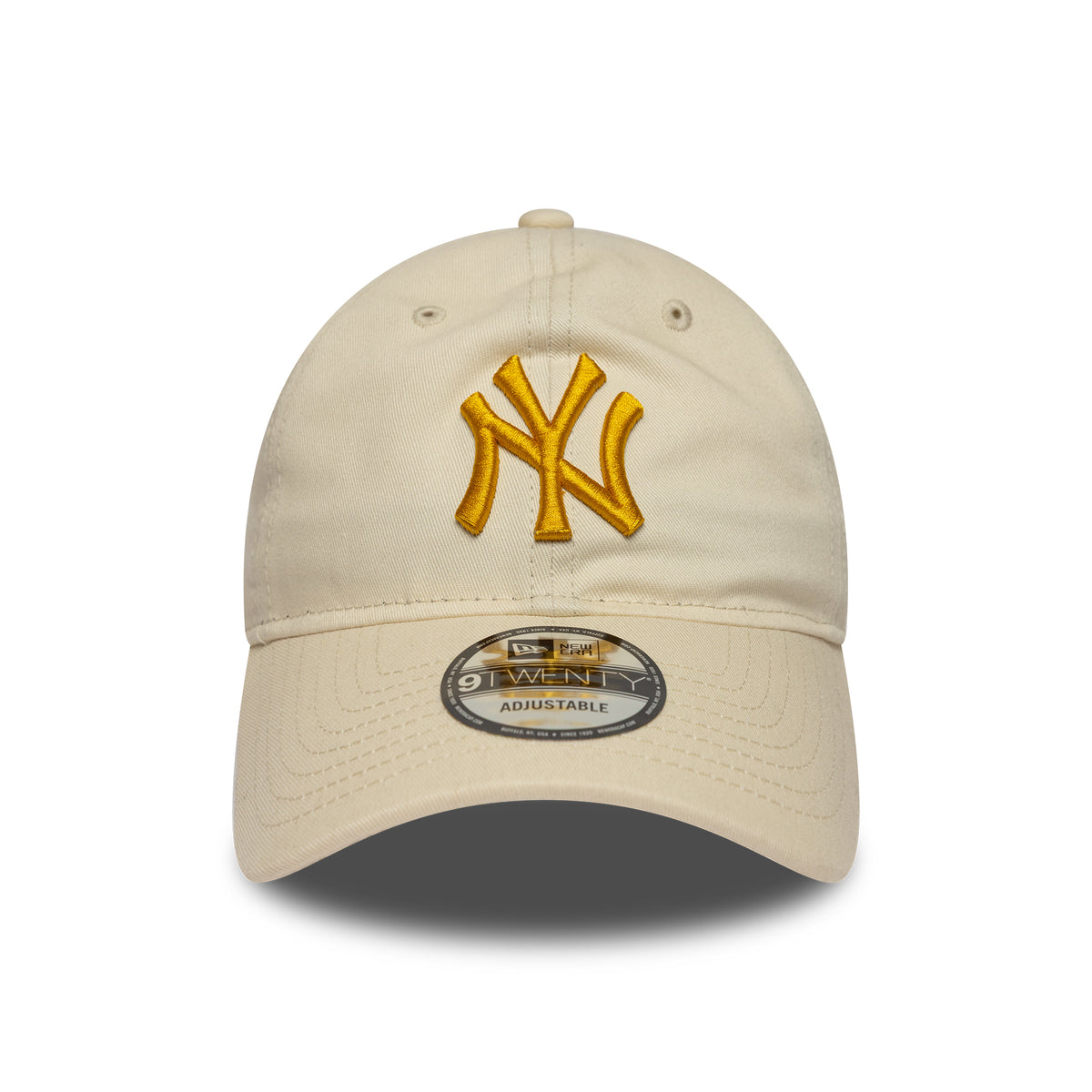 New Era 9TWENTY New York Yankees Baseball Cap - MLB League Essential - Cremefarben-Honig