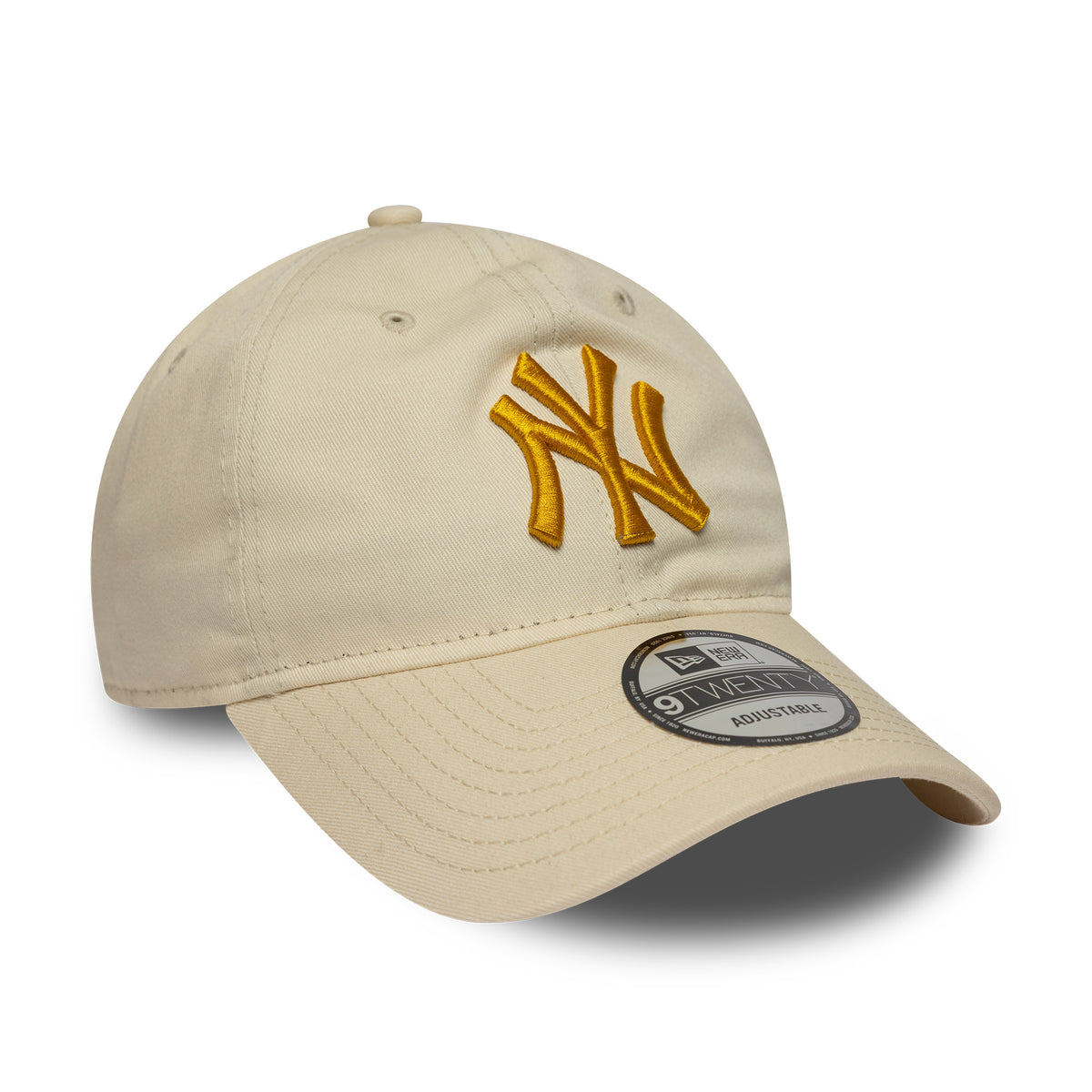 New Era 9TWENTY New York Yankees Baseball Cap - MLB League Essential - Cremefarben-Honig