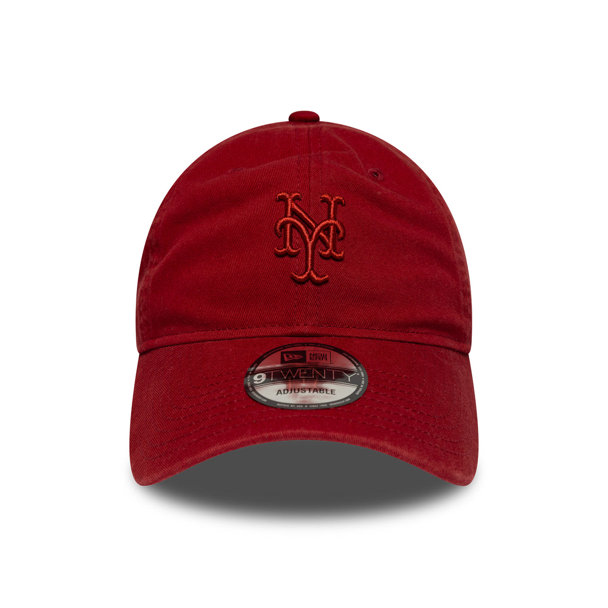 New Era 9TWENTY New York Mets Baseball Cap - MLB Washed Midi Logo - Tiefrot