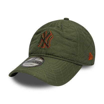New Era 9TWENTY New York Yankees Baseball Cap - MLB Padded Outline - Olivgrün-Orange