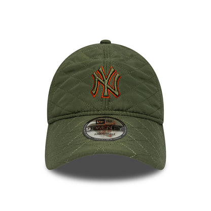 New Era 9TWENTY New York Yankees Baseball Cap - MLB Padded Outline - Olivgrün-Orange