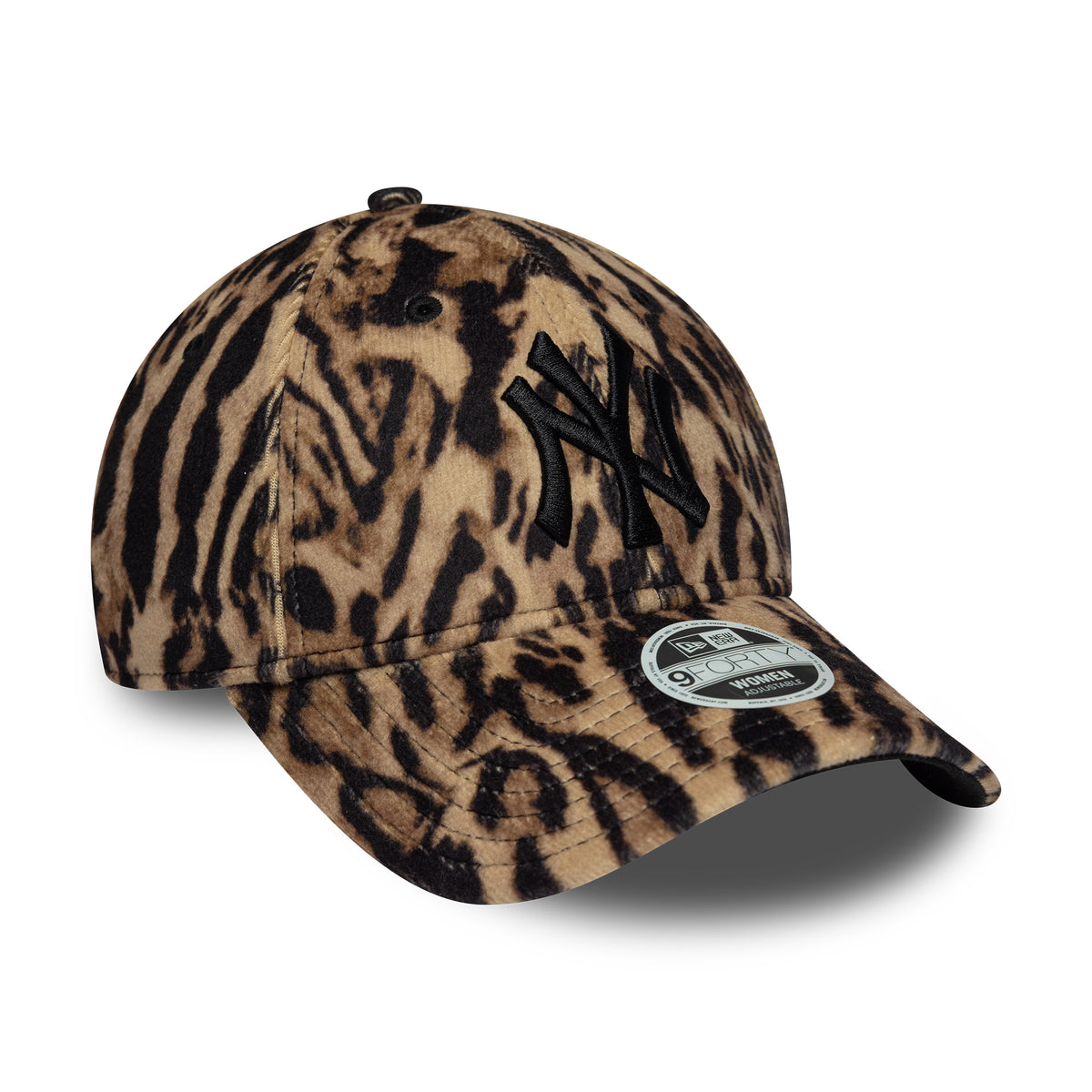 New Era Damen 9FORTY New York Yankees Baseball Cap - MLB Ocelot Print - Braun-Schwarz