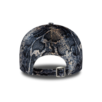 New Era Damen 9FORTY New York Yankees Baseball Cap - MLB Snake Print - Schwarz-Beige