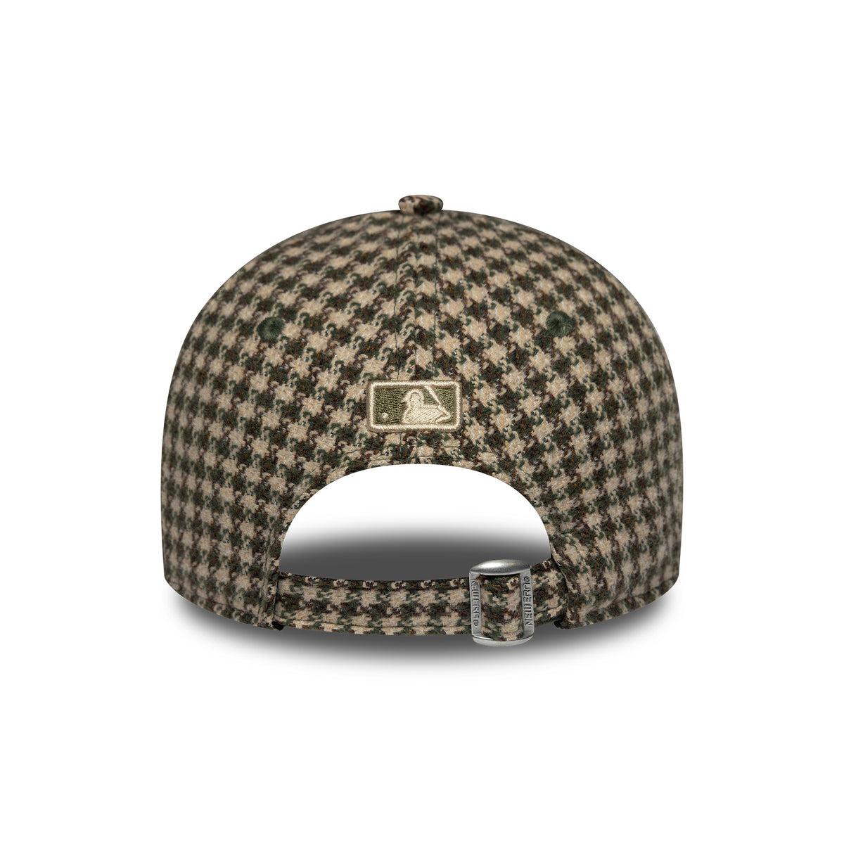 New Era Damen 9FORTY M-Crown L.A. Dodgers Baseball Cap - MLB Houndstooth - Kamel-Olivgrün