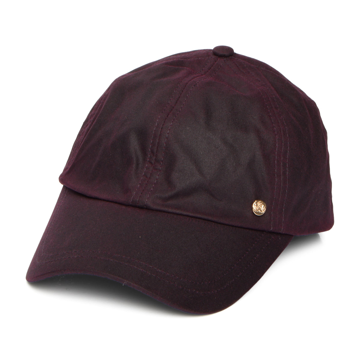 Failsworth Baseball Cap aus British Waxed Cotton - Merlot