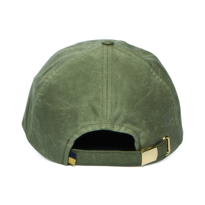 Failsworth Baseball Cap aus British Waxed Cotton - Salbeigrün