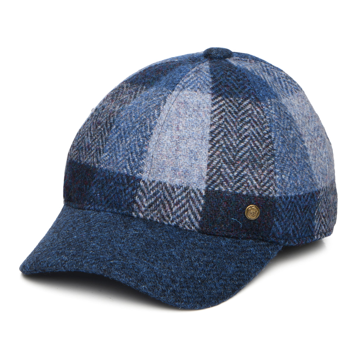 Failsworth HARRIS TWEED Baseball Cap - Tiefblau
