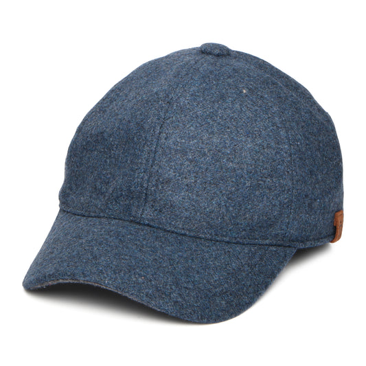 Failsworth Rico Italienisches Melton Baseball Cap - Denim Blau