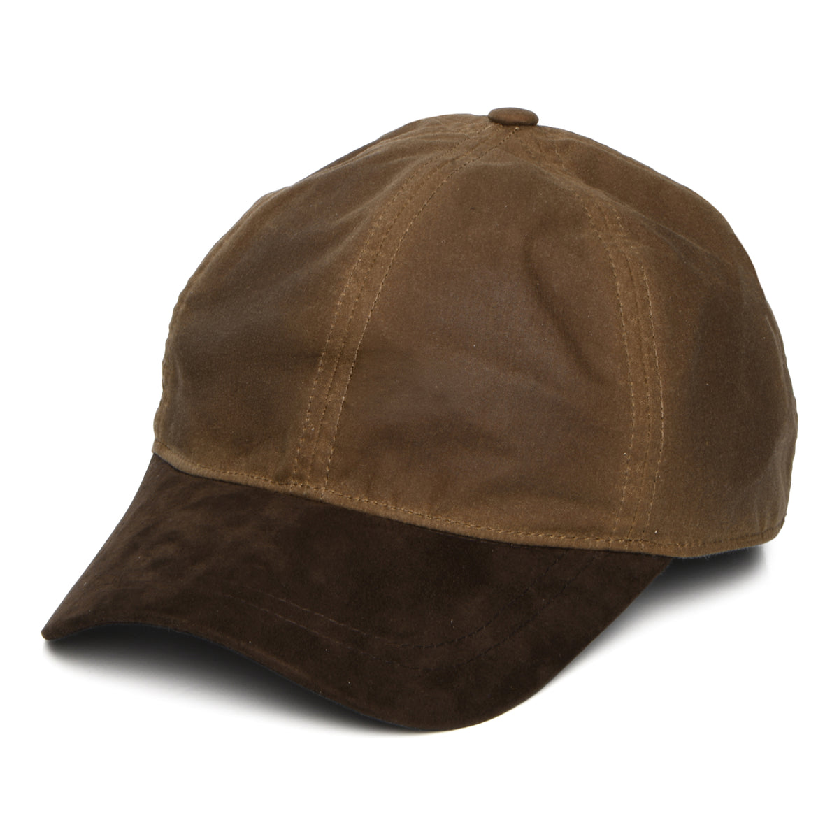 Failsworth Baseball Cap aus British Waxed Cotton - Kaffee