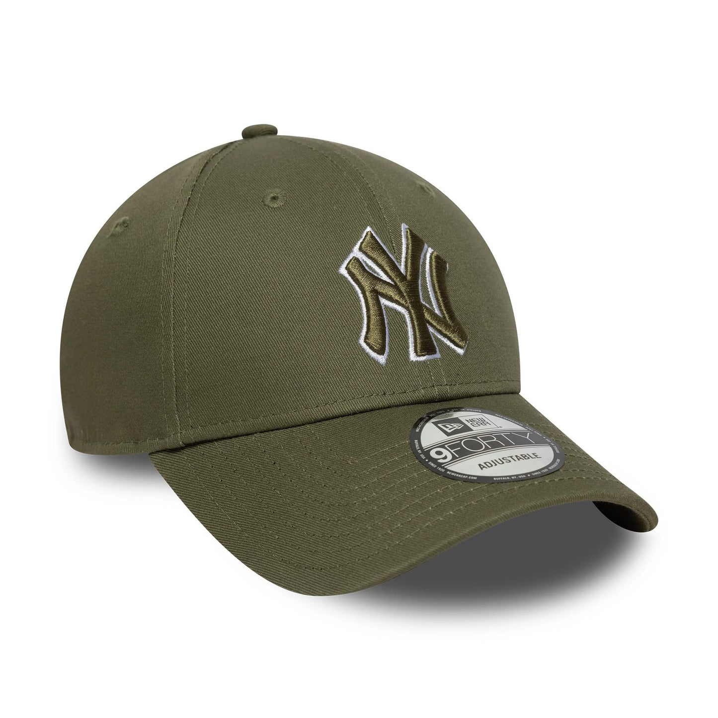 New Era 9FORTY New York Yankees Baseball Cap - MLB Pop Outline - Olivgrün