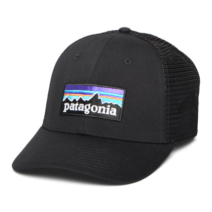 Patagonia P-6 Logo LoPro Trucker Cap aus organischer Baumwolle - Schwarz