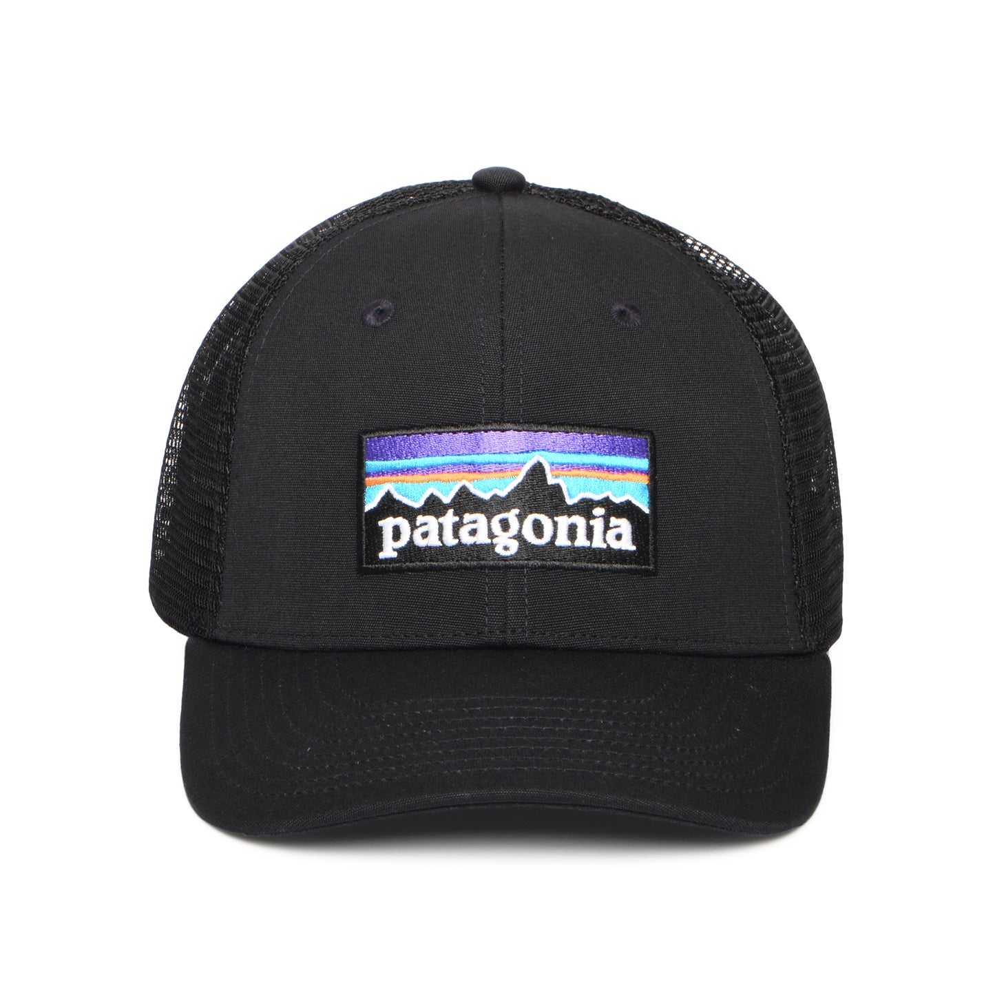 Patagonia P-6 Logo LoPro Trucker Cap aus organischer Baumwolle - Schwarz