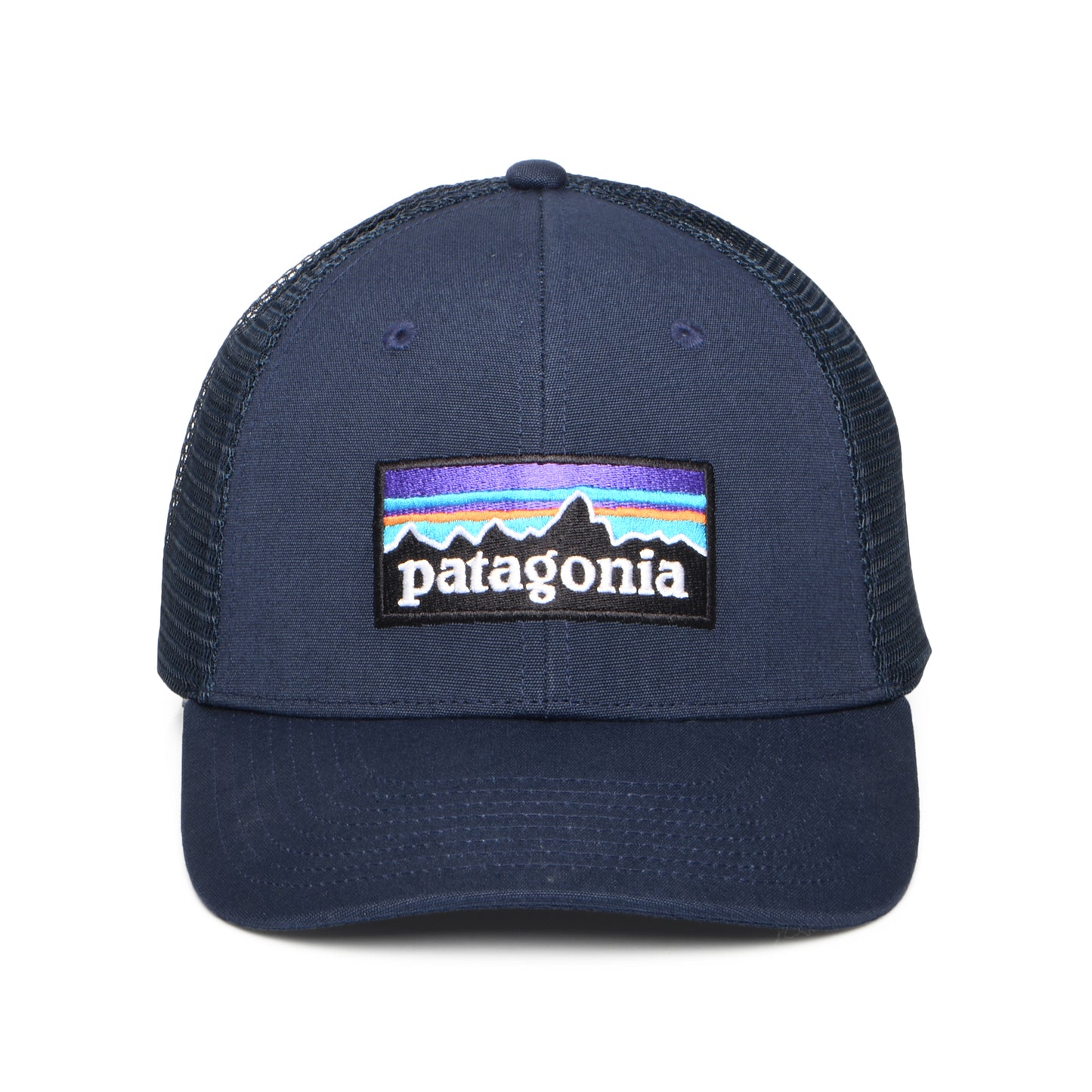 Patagonia P-6 Logo LoPro Trucker Cap aus organischer Baumwolle - Marineblau