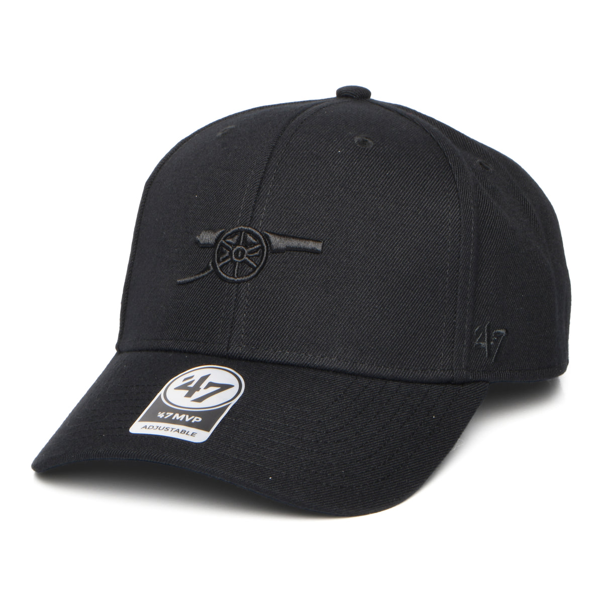 47 Brand Arsenal FC Snapback Cap - Gunners MVP - Schwarz auf Schwarz