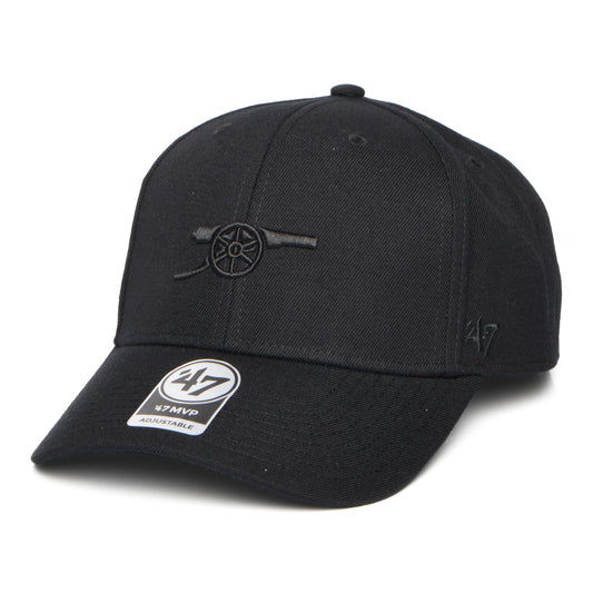 47 Brand Arsenal FC Snapback Cap - Gunners MVP - Schwarz auf Schwarz
