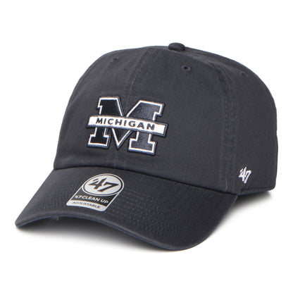 47 Brand Michigan Wolverines Baseball Cap - NCAA Clean Up - Verwaschenes Marineblau