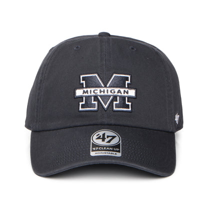 47 Brand Michigan Wolverines Baseball Cap - NCAA Clean Up - Verwaschenes Marineblau