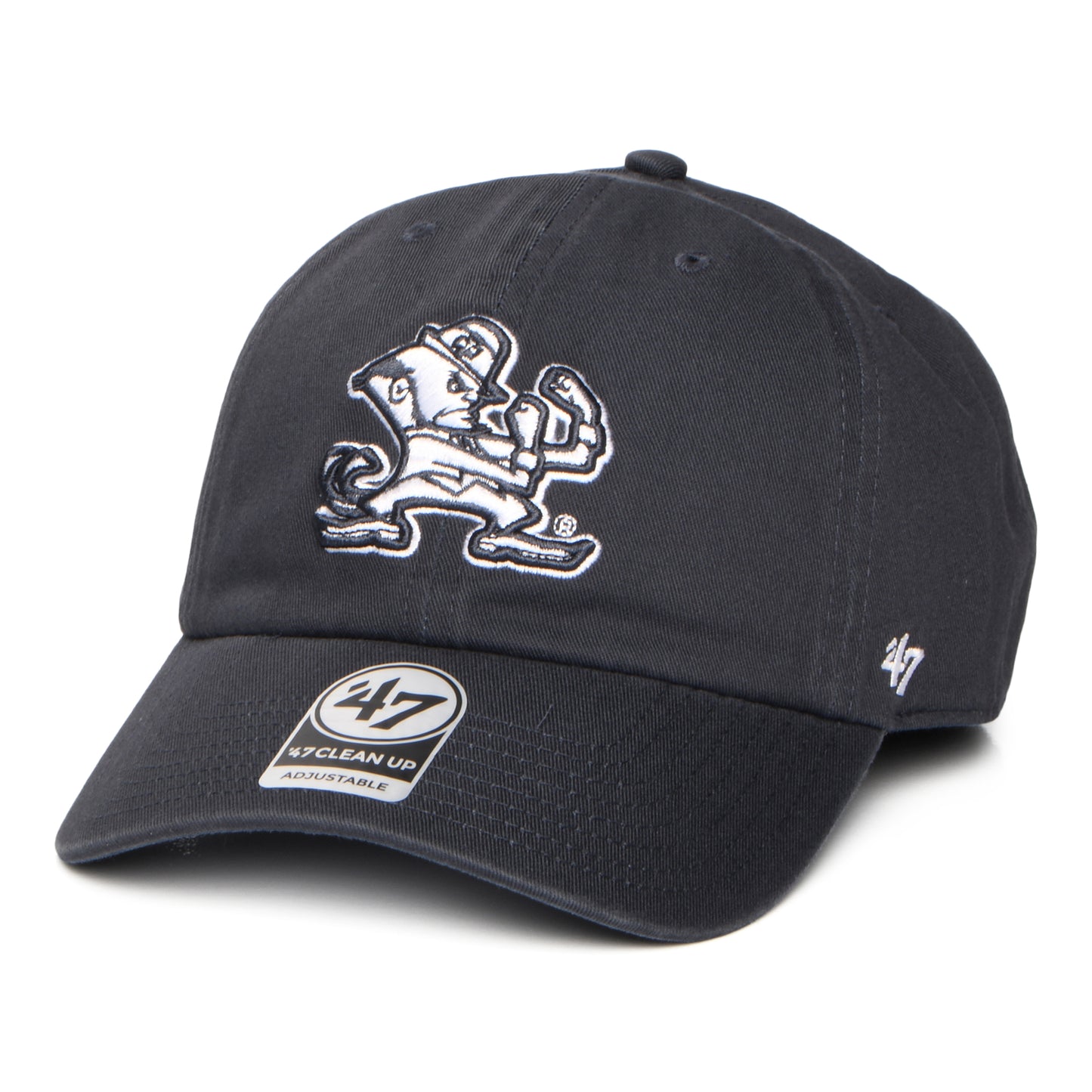 47 Brand Notre Dame Fighting Baseball Cap - NCAA Clean Up - Verwaschenes Marineblau