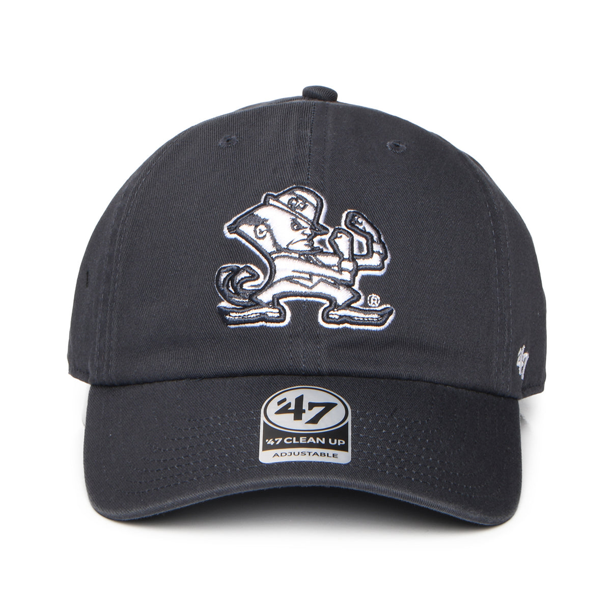 47 Brand Notre Dame Fighting Baseball Cap - NCAA Clean Up - Verwaschenes Marineblau