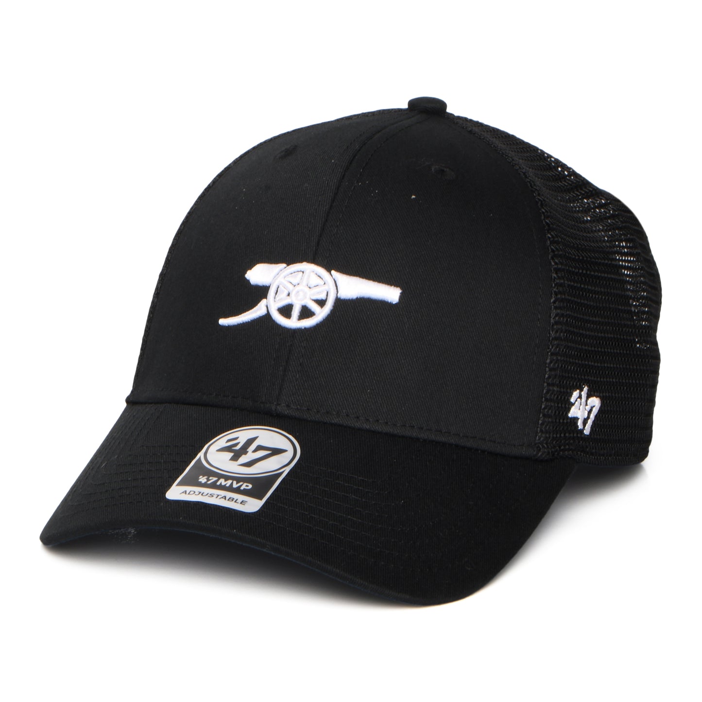 47 Brand Arsenal FC Trucker Cap - Branson MVP Gunners - Schwarz-Weiß