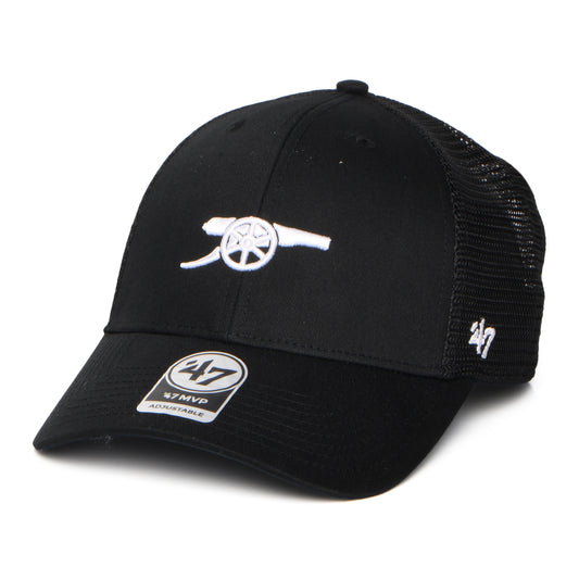 47 Brand Arsenal FC Trucker Cap - Branson MVP Gunners - Schwarz-Weiß