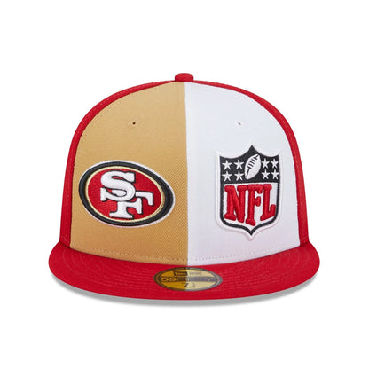 New Era 59FIFTY San Francisco 49ers Baseball Cap - NFL On Field Sideline - Scharlachrot-Weiß