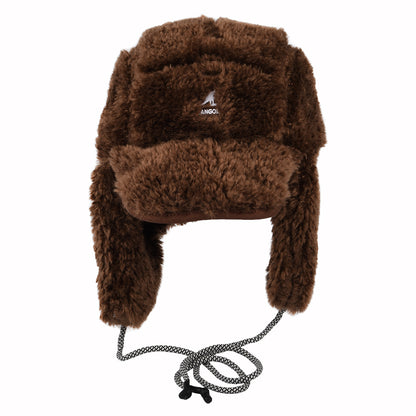 Kangol Utility Kunstlammfell Cap mit Ohrenklappen - Braun