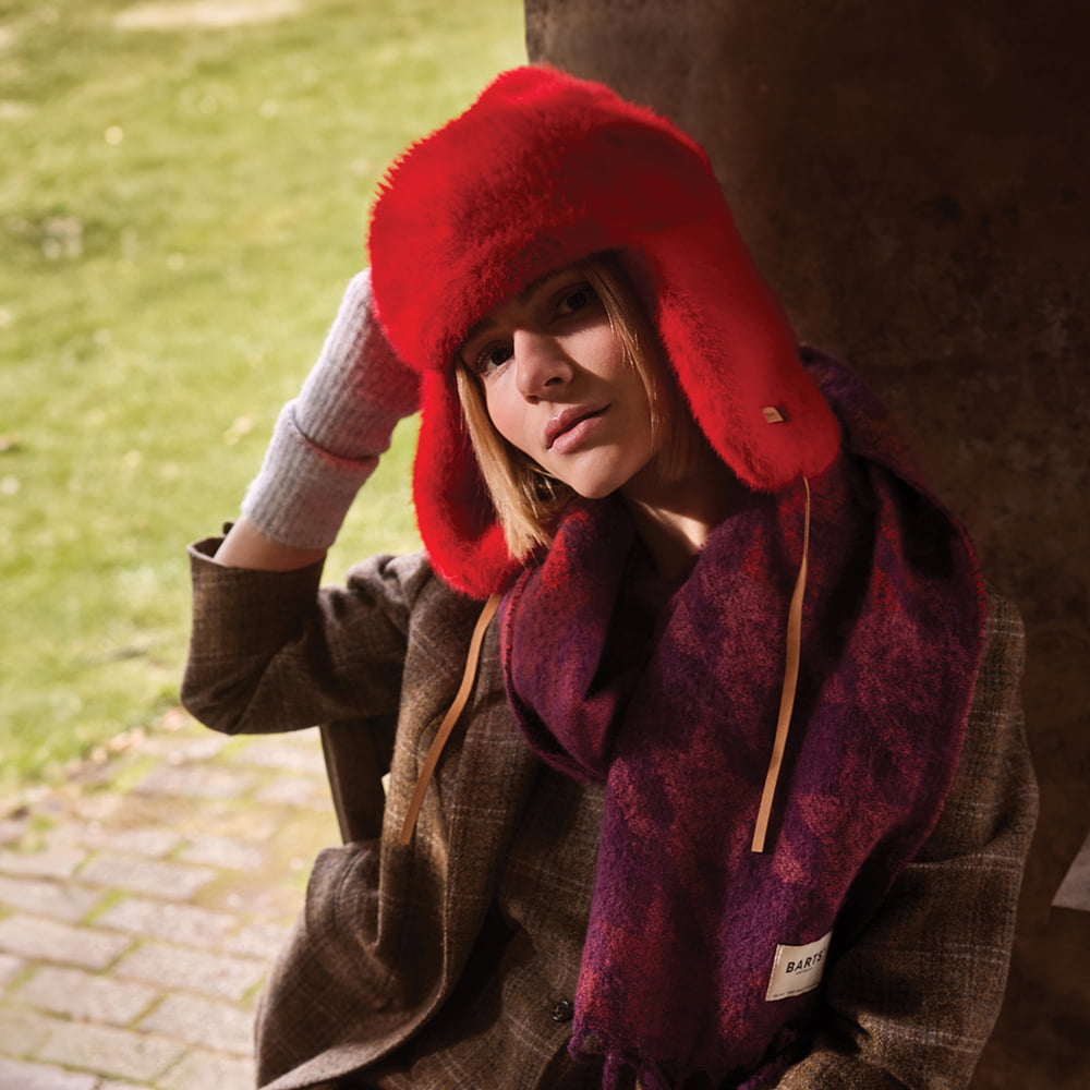 Barts Lucerne Bomber Kunstfell Fliegermütze - Rot