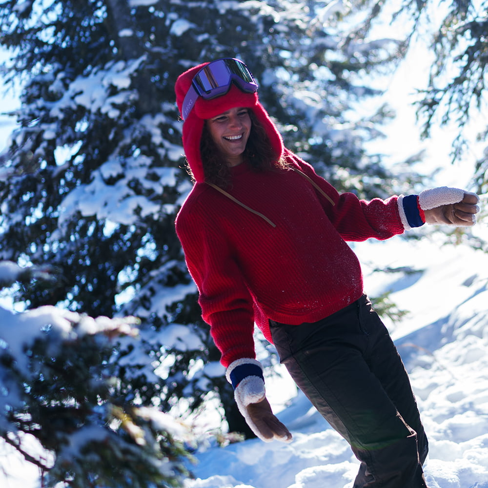 Barts Lucerne Bomber Kunstfell Fliegermütze - Rot