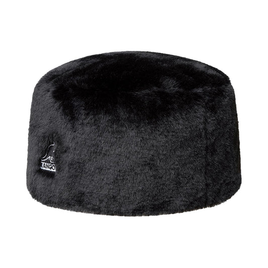 Kangol Topper Kunstfell Pillbox Hut - Schwarz