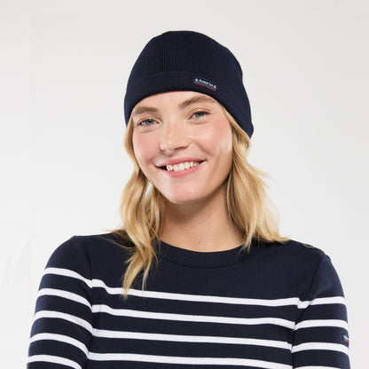 Armor Lux Lannion Beanie Mütze aus Wolle - Marineblau