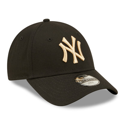 New Era Kinder 9FORTY New York Yankees Baseball Cap - MLB League Essential - Schwarz-Hellbeige