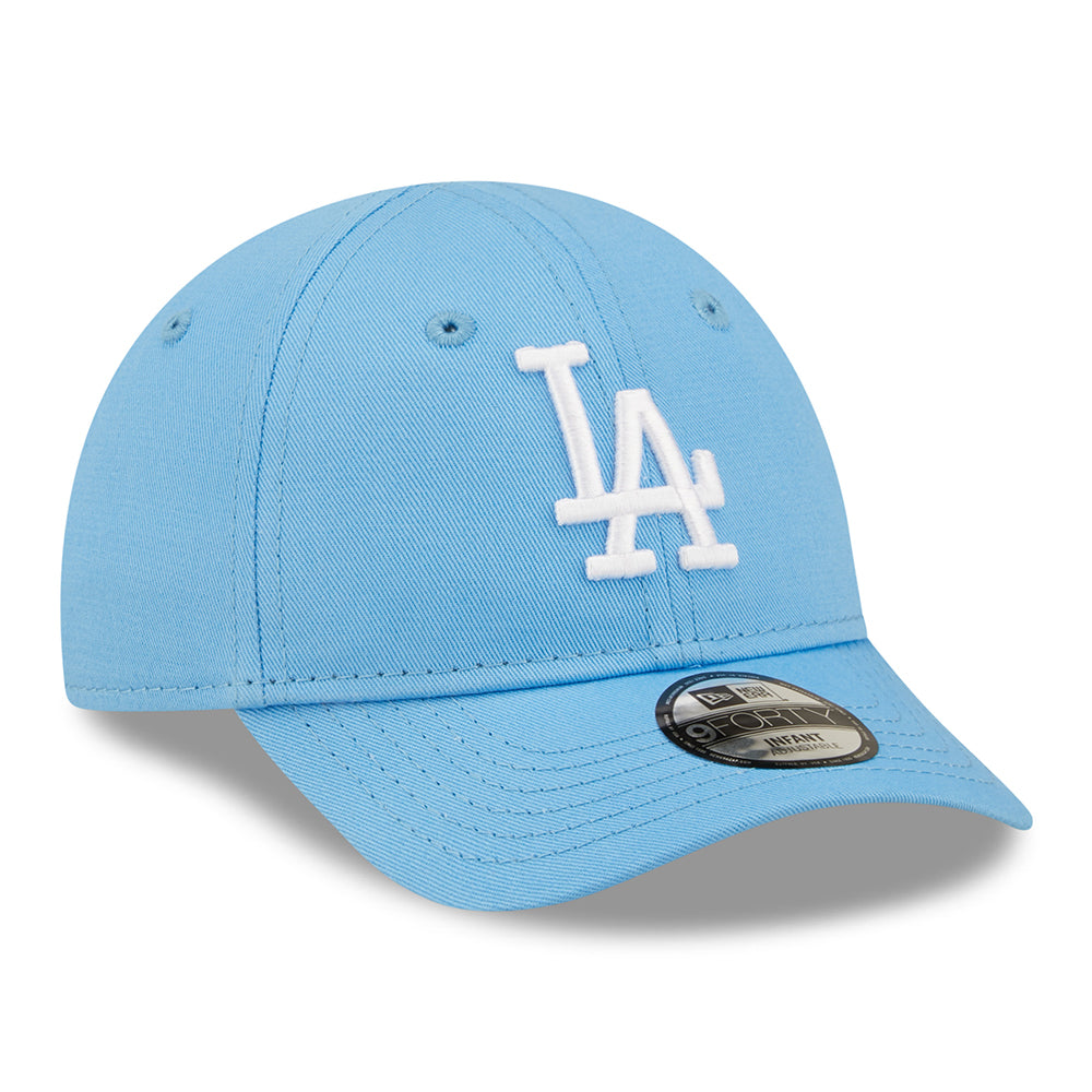 New Era Baby 9FORTY L.A. Dodgers Baseball Cap - MLB League Essential II - Himmelblau-Weiß