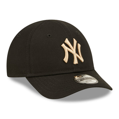 New Era Baby 9FORTY New York Yankees Baseball Cap MLB League Essential II - Schwarz-Hellbeige