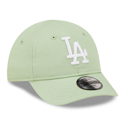 New Era Baby 9FORTY L.A. Dodgers Baseball Cap - MLB League Essential II - Hellgrün-Weiß