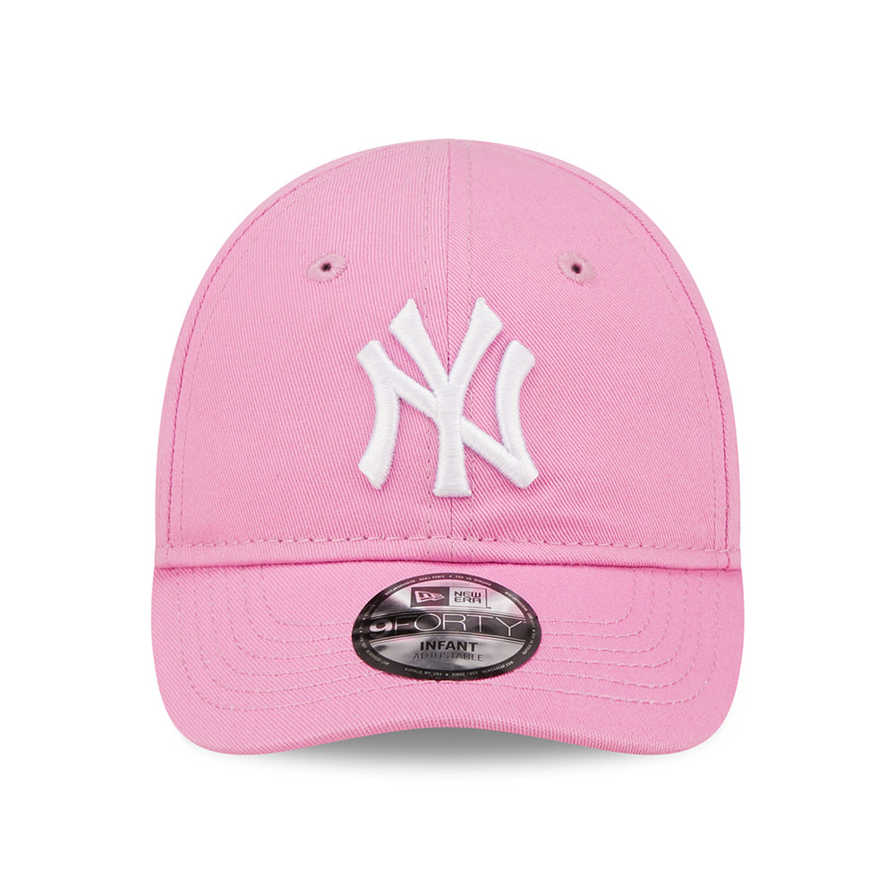 New Era Baby 9FORTY New York Yankees Baseball Cap MLB League Essential II - Pink-Weiß