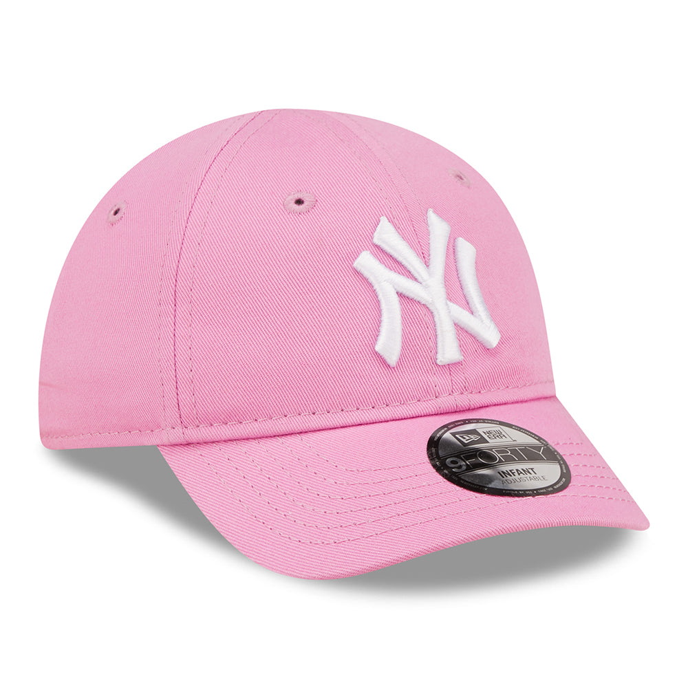 New Era Baby 9FORTY New York Yankees Baseball Cap MLB League Essential II - Pink-Weiß